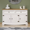 Corona White Medium Sideboard White Wax Antique Waxed Pine (DHD) Image 6