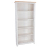 Capri Tall Bookcase White Antique Waxed Pine (DHD) Image 3