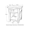 Dunkeld 1 Drawer Bedside Cabinet Midnight Blue Antique Oak Effect Wax (DHD) Image 5