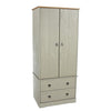 Corona Classic 2 Door, 2 Drawer Wardrobe Grey Antique (Self Assembly) (DHD)