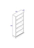 Corona White Tall Bookcase White Wax Antique Waxed Pine (DHD) Image 4