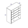 Colorado 5 Drawer Chest Soft White Oak (DHD) Image 6