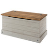 Corona Grey Storage Trunk Grey Wax Antique Waxed Pine (DHD) Image 1