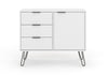 Augusta White Small Sideboard With 1 Door, 3 Drawers White    (DHD) Image 2