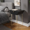 Options Apollo Metal 1 Drawer Bedside Cabinet, Black With Gold Handle And Legs Black Gold (Self Assembly) (DHD)