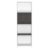 Dallas Bookcase With Doors White Carbon Grey Oak (DHD) Image 2
