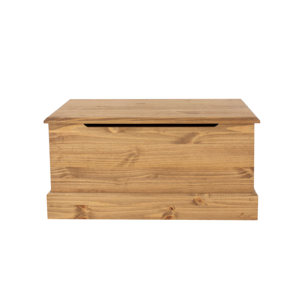 Cotswold Ottoman Storage Trunk  Antique Waxed Pine  (DHD) Image 2