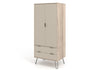 Augusta Driftwood 2 Door, 2 Drawer Wardrobe Driftwood  Calico (DHD) Image 1