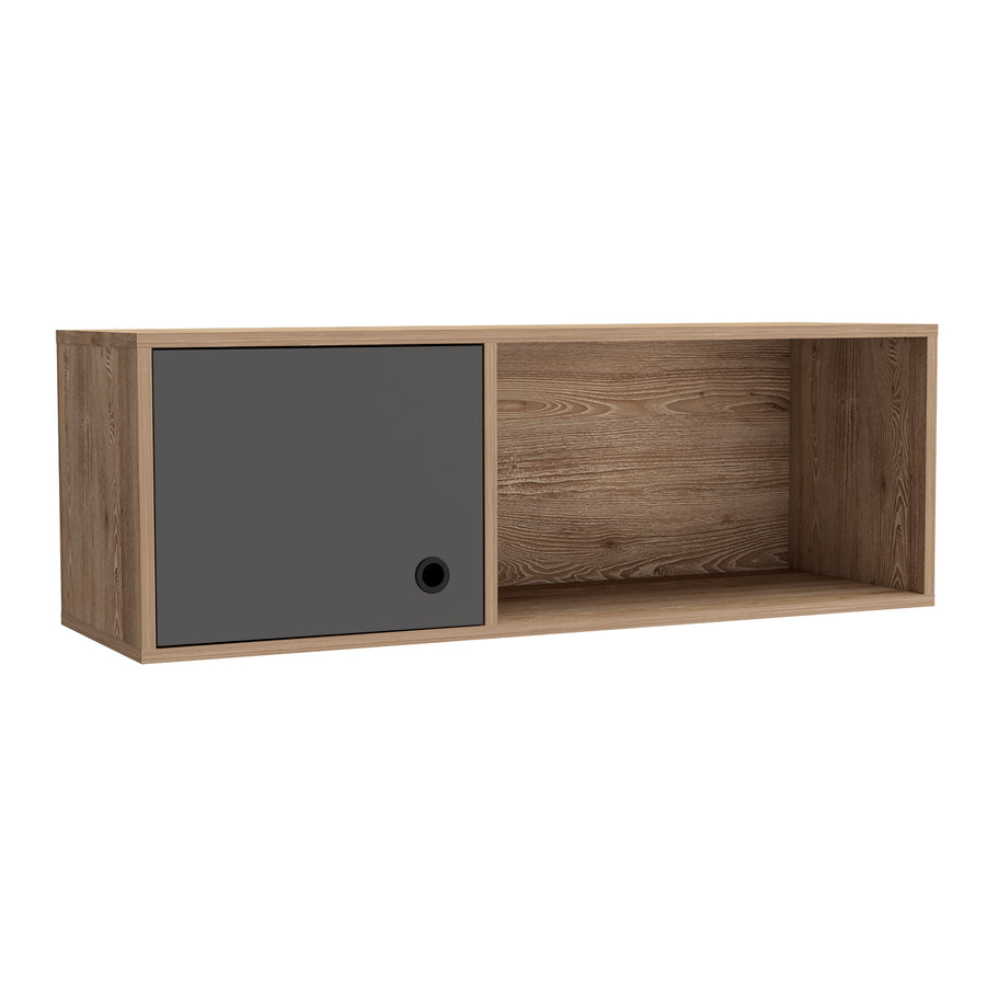Vegas Wall Storage Unit Bleached Oak Grey (DHD) Image 1