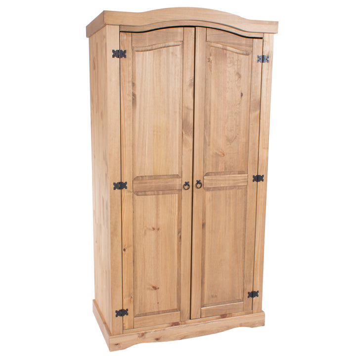 Corona 2 Door Wardrobe  Antique Waxed Pine  (DHD) Image 3