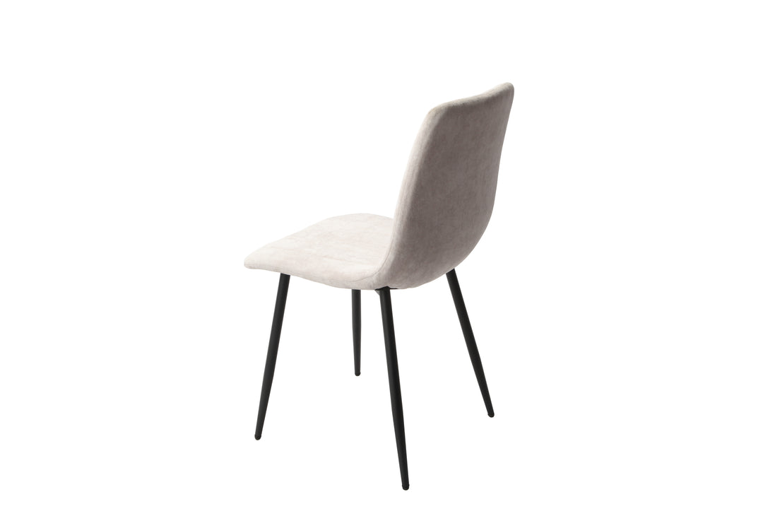 Aspen Straight Stitch Natural Dining Chair, Black Tapered Legs (Pair) Natural Black (DHD) Image 4