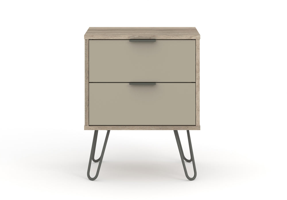 Augusta Driftwood 2 Drawer Bedside Cabinet Driftwood  Calico (DHD) Image 2