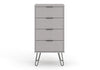 Augusta Grey 4 Drawer Narrow Chest Of Drawers Grey   (DHD) Image 2