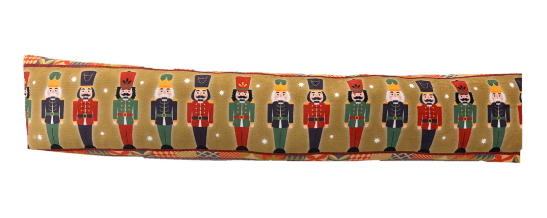 Fabric Printed Draught Excluder Xmas Nutcrackers