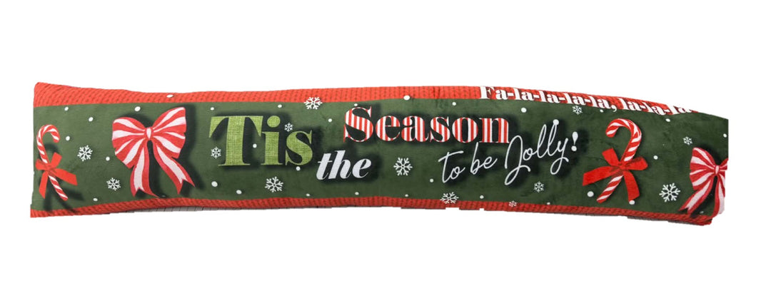 Fabric Printed Draught Excluder Xmas Tis The Season
