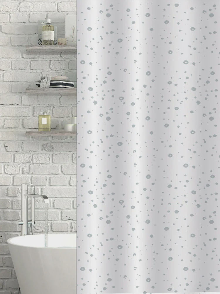Showerdrape Droplets 100% Polyester Shower Curtain 180 X 180cm