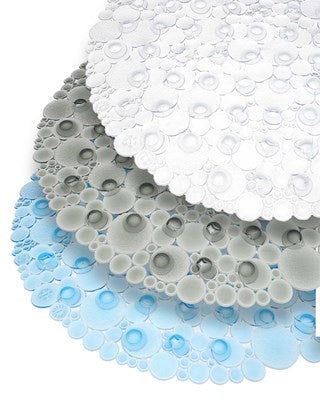 Transparent Droplet Design PVC Bath Mat 68x37cm