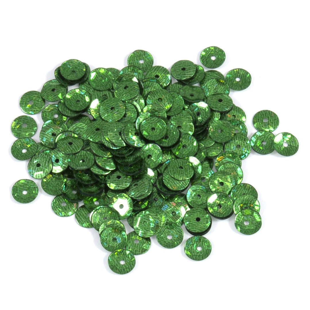 Sequins: Cup: 5mm: Green: 500