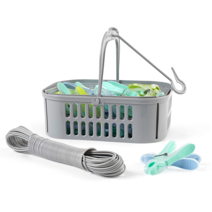 Beldray 30 Ultra Grip Pegs, Basket & Washing Line