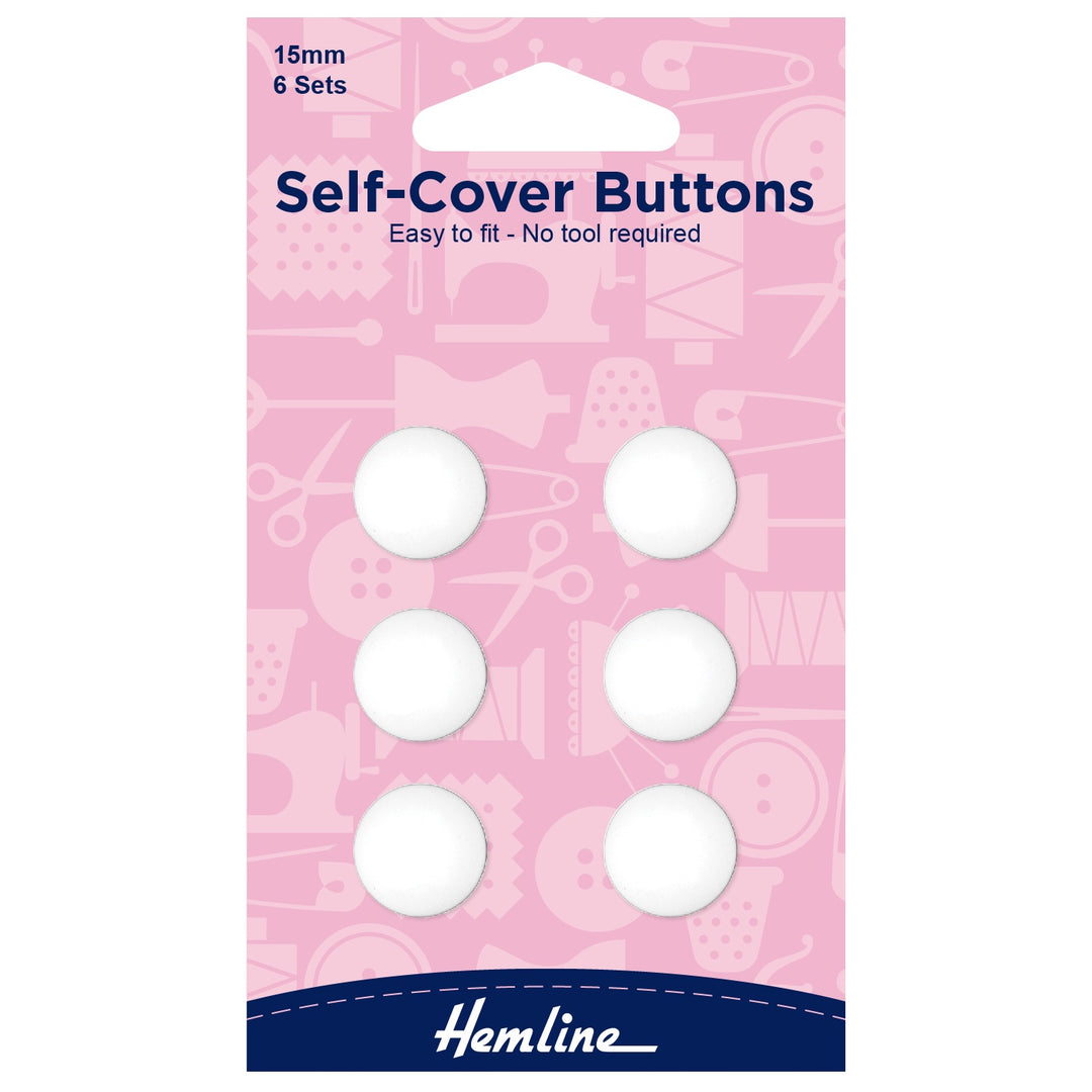Buttons: Self-Cover: Nylon: 15mm