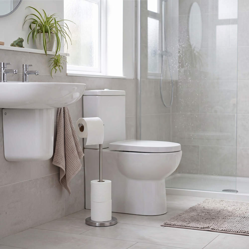 Beldray Swivel Top Toilet Roll Holder Stainless Steel