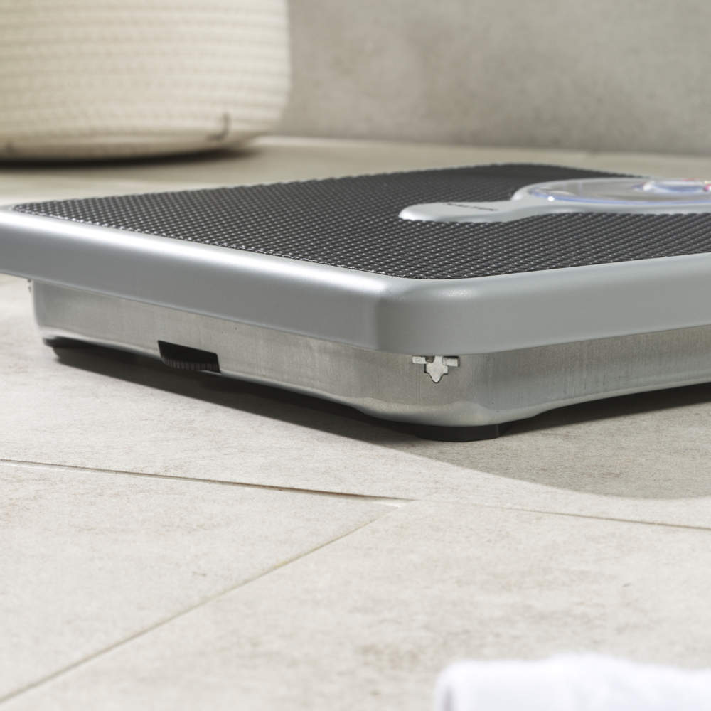 Salter Compact Mechanical Bathroom Scale with Magnifying Lens White