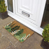 JVL Eco-Friendly Latex Backed Coir Door Mat, Greenery 45x75cm