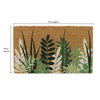 JVL Eco-Friendly Latex Backed Coir Door Mat, Greenery 45x75cm