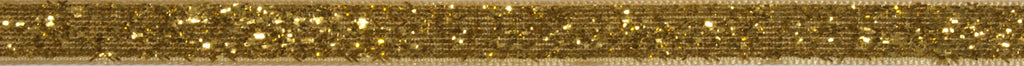 Christmas Ribbon: Glitter Velvet: 10mm: Gold Sold By The Metre