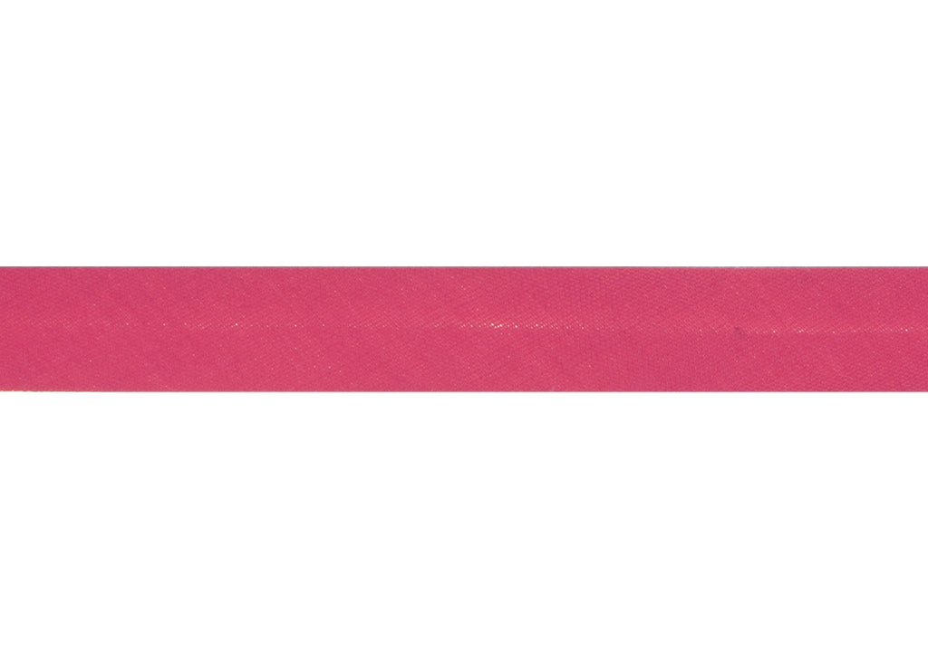 Trim: Bias Binding: Polycotton: 16mm: Cerise Sold By The Metre