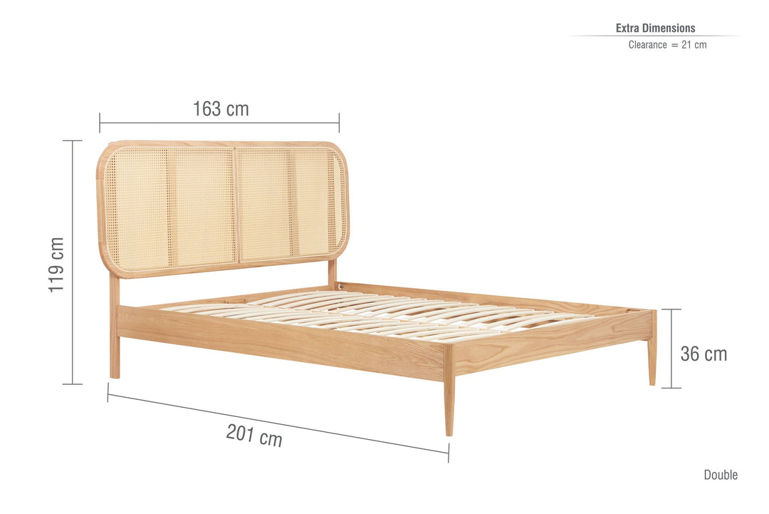 Birlea Elina Rattan Bed (Self Assembly) (DHD)
