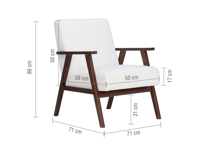 Birlea Ellwood Boucle Armchair (Self Assembly) (DHD)