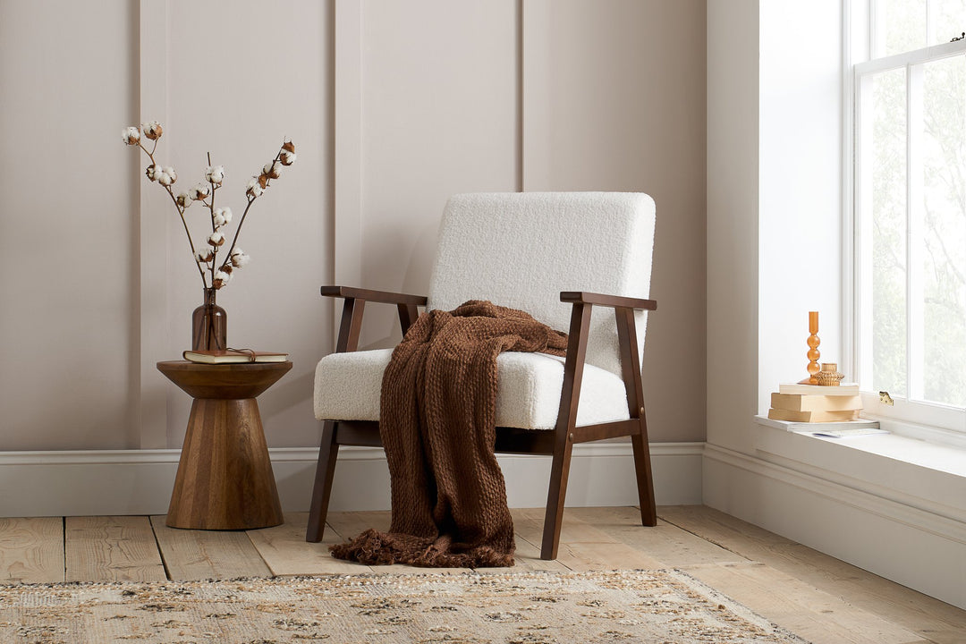 Birlea Ellwood Boucle Armchair (Self Assembly) (DHD)