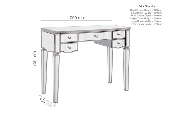 Birlea Elysee 5 Drawer Dressing Table (DHD)