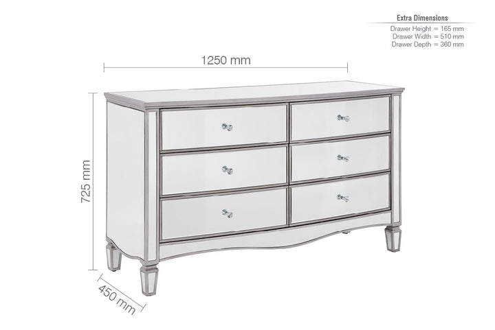 Birlea Elysee 6 Drawer Wide Chest (DHD)