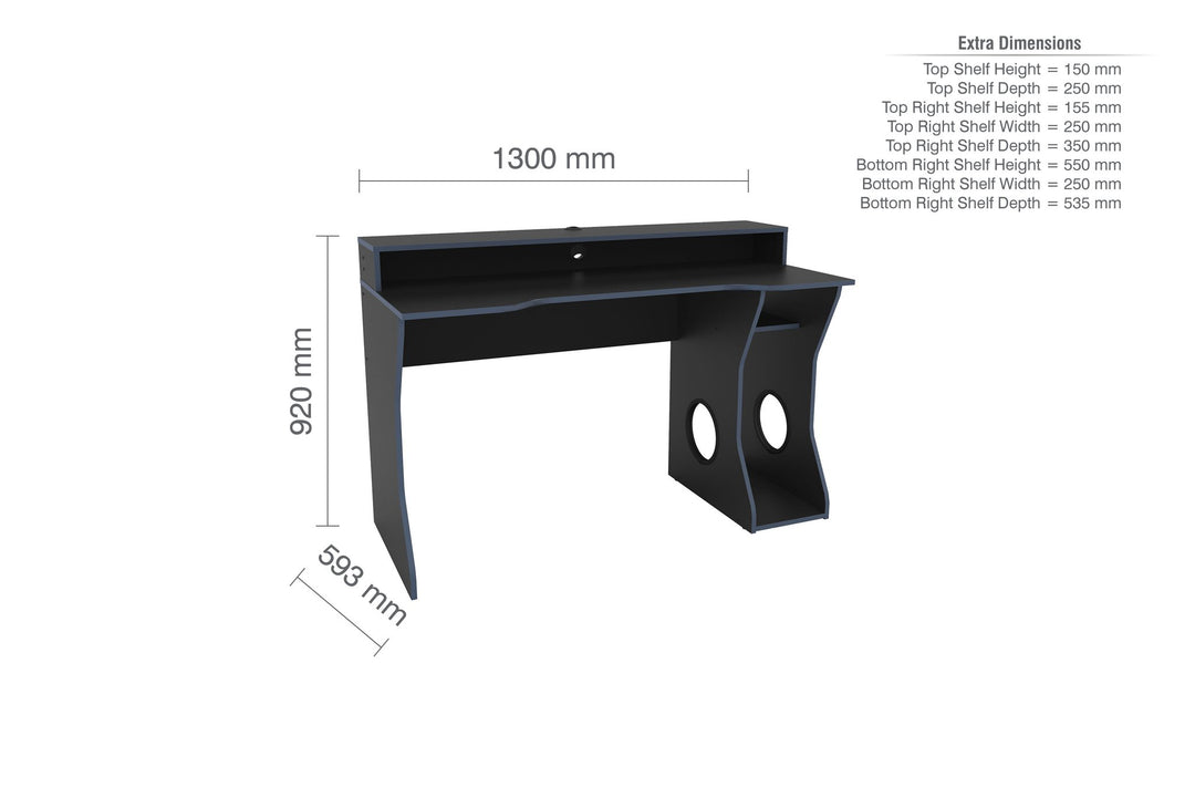 Birlea Enzo Gaming Computer Desk (Self Assembly) (DHD)