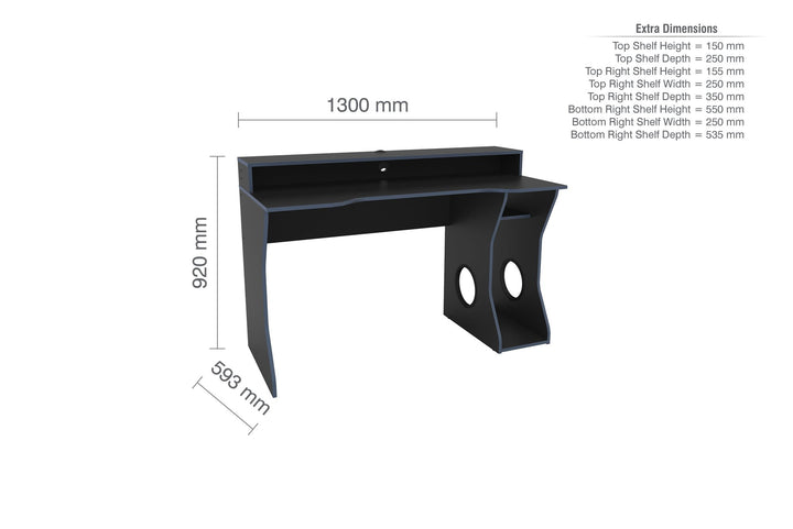 Birlea Enzo Gaming Computer Desk (Self Assembly) (DHD)