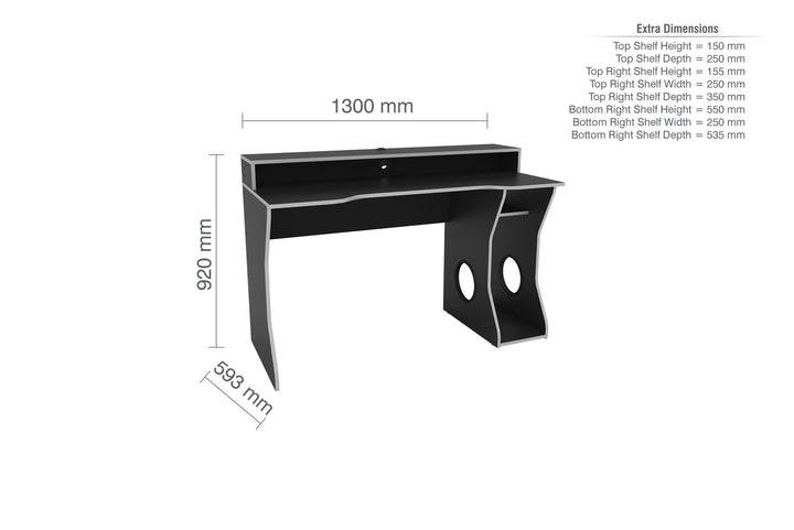 Birlea Enzo Gaming Computer Desk (Self Assembly) (DHD)