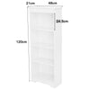 Erin - Low Narrow Bookcase, White Foil Finish (Self Assembly) (DHD) Image 2