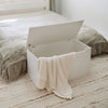 Erin - Ottoman, White Foil Finish (Self Assembly) (DHD) Image 1