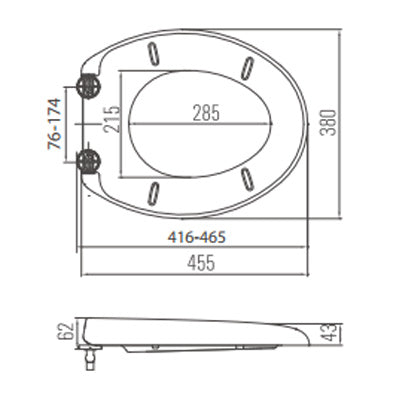 Simple Soft Close White Toilet Seat 84310