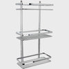 Euroshowers Stainless Steel Chrome Plated Triple Rectangular Basket
