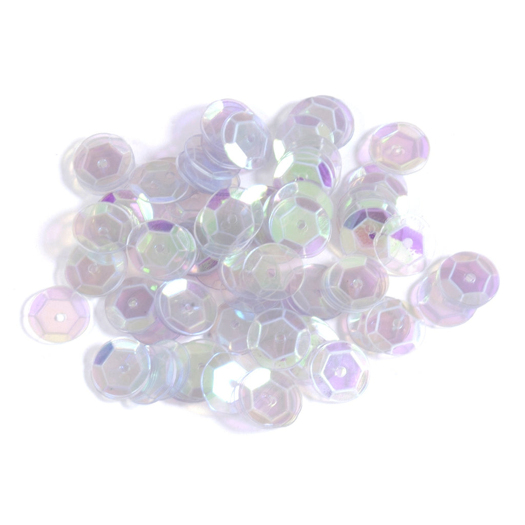 Sequins: Cup: 8mm: Transparent: 140