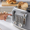 Salter Retro Grey 4 Slice Toaster with 6 Browning Levels