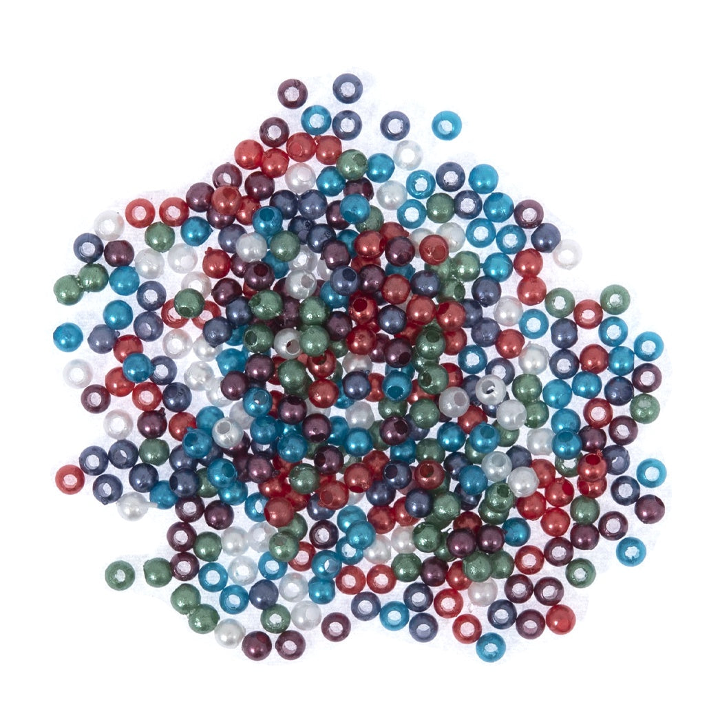 Beads: Pearls: 3mm: Assorted: 125