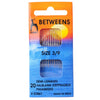 Hand Sewing Needles: Betweens: Gold Eye: Size 3-9