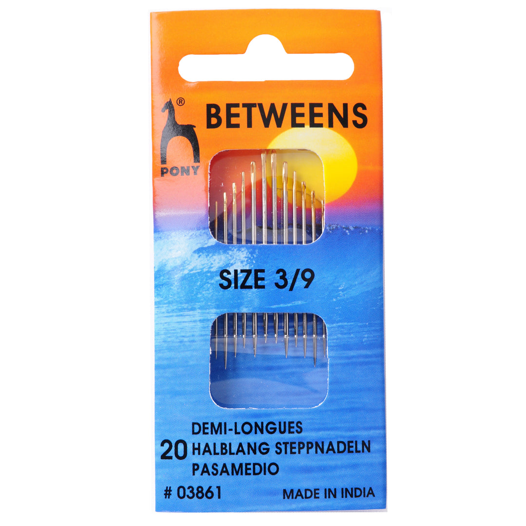 Hand Sewing Needles: Betweens: Gold Eye: Size 3-9