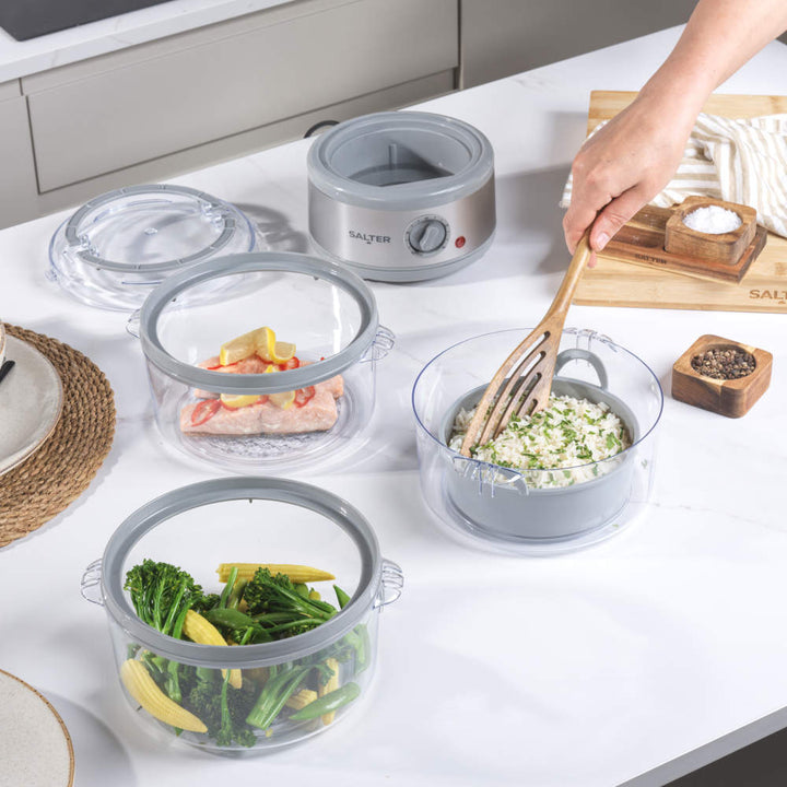Salter Aspen 3 Tier 7.5L Electric Food Steamer