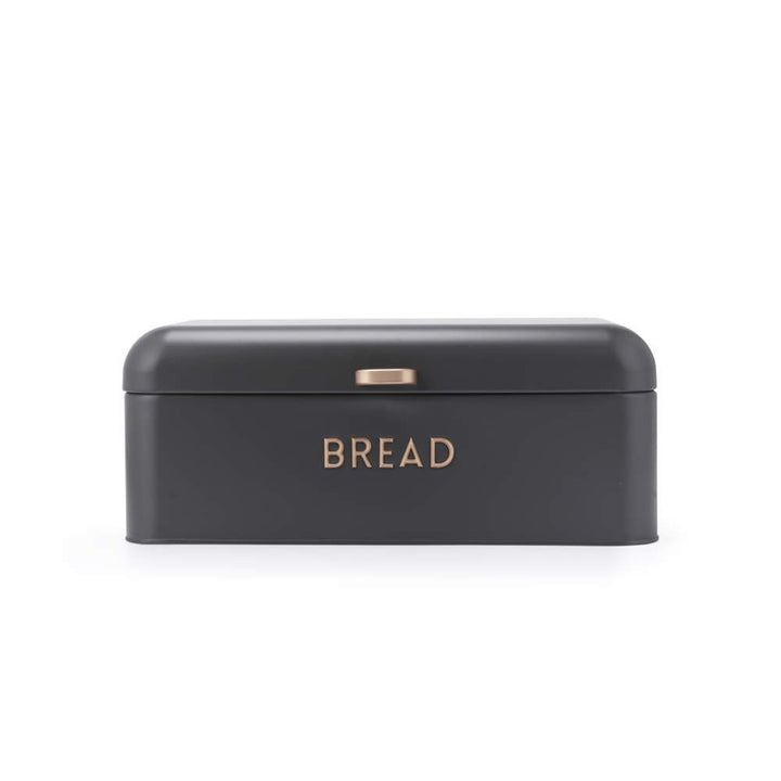 Salter Large Pebble Bread Bin - Charcoal with Brass Effect Letters