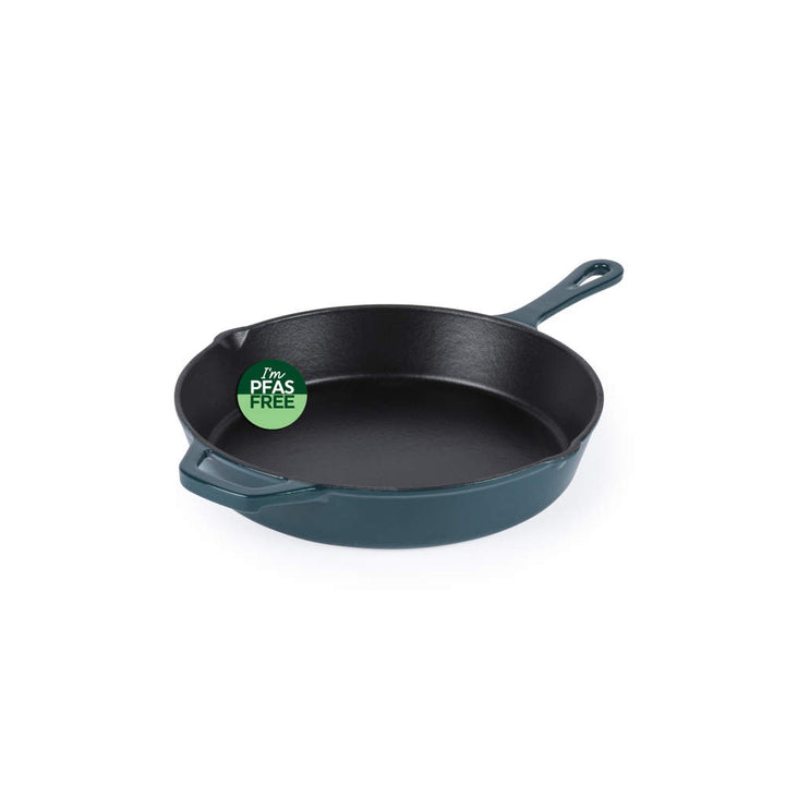 Salter Chester 26cm Cast Iron Skillet Frying Pan Green